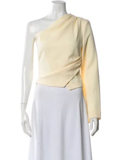 Pre-owned Nanushka One-shoulder Long Sleeve Top In Neutral
