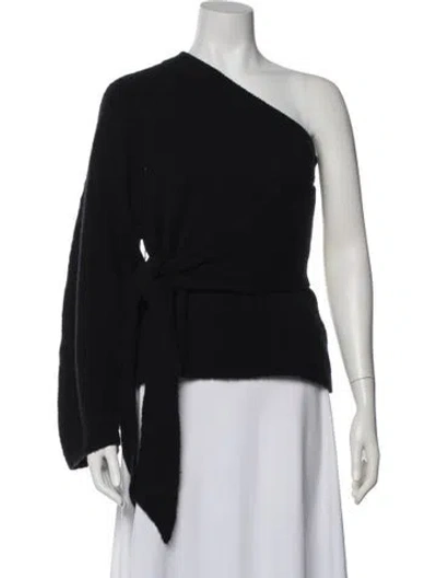 Pre-owned Nanushka One-shoulder Sweater In Black