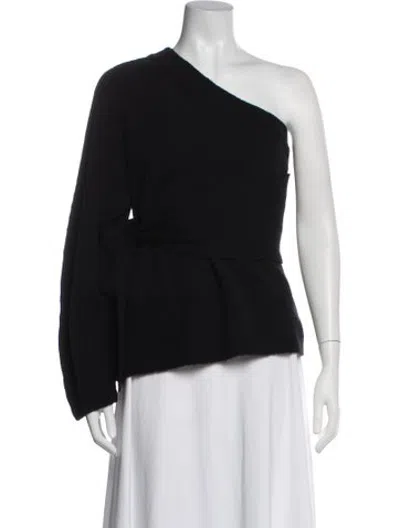 Pre-owned Nanushka One-shoulder Sweater In Black