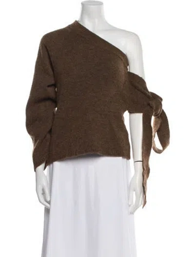 Pre-owned Nanushka One-shoulder Sweater In Brown