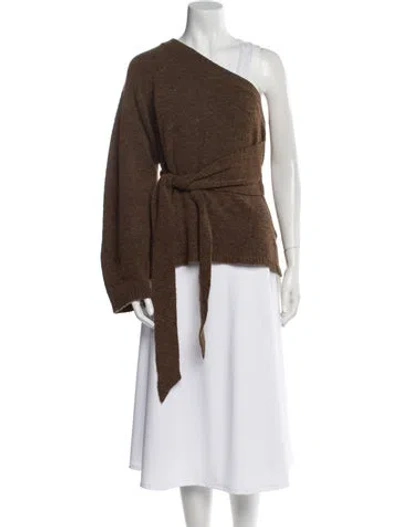 Pre-owned Nanushka One-shoulder Sweater In Brown