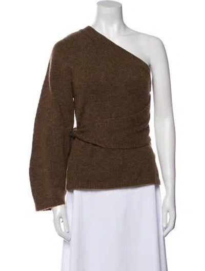 Pre-owned Nanushka One-shoulder Sweater In Brown