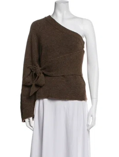 Pre-owned Nanushka One-shoulder Sweater In Brown