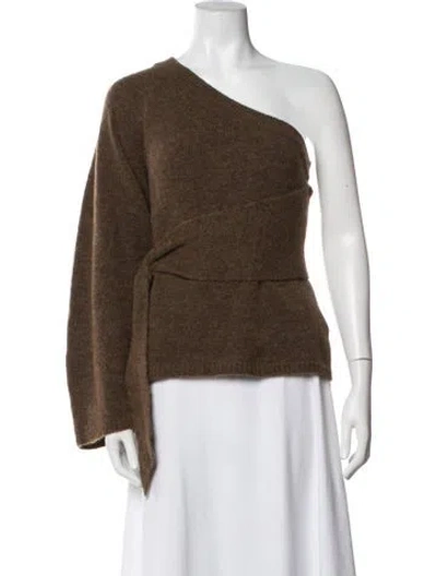 Pre-owned Nanushka One-shoulder Sweater In Brown