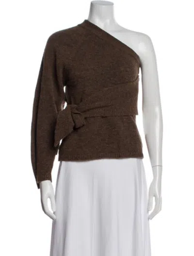 Pre-owned Nanushka One-shoulder Sweater In Brown