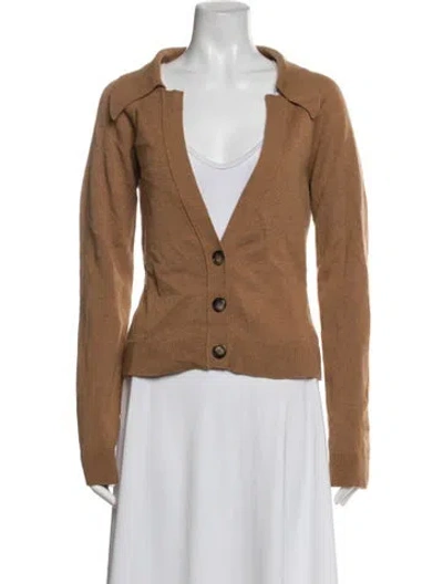 Pre-owned Nanushka Open Front Sweater W/ Tags In Brown