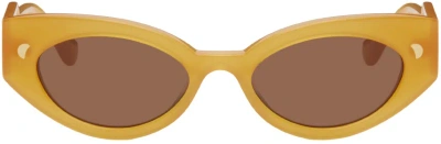 Nanushka Orange Azalea Sunglasses In Burnt Orange