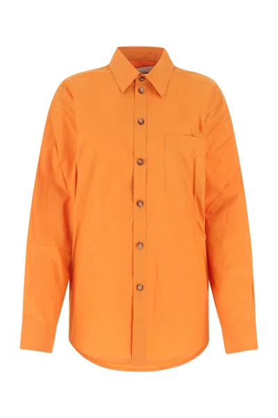 NANUSHKA ORANGE POPLIN OVERSIZE SHIRT