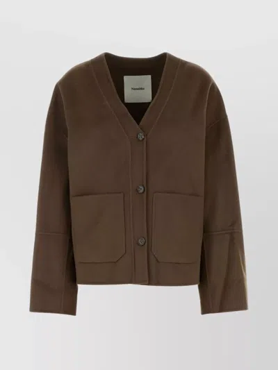 NANUSHKA OVERSIZE DODIE CARDIGAN IN WOOL BLEND