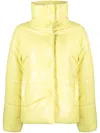 Nanushka Oversize Padded Windbreaker Jacket In Yellow