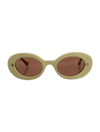 Pre-owned Nanushka Oversize Tinted Sunglasses W/ Tags In Yellow