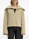 Nanushka Khaki Maxi Sweater In Brown