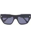 Nanushka Oversized-frame Tinted-lenses Sunglasses In Schwarz
