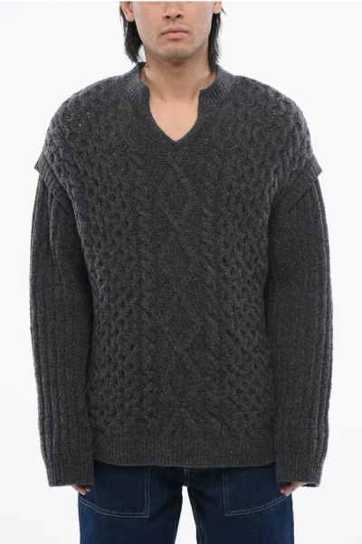 Nanushka Ovrsized Merinos Wool Celso Crew-neck Sweater