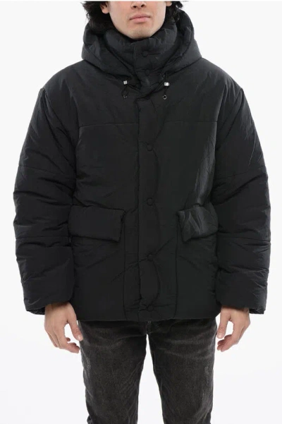 Nanushka Padded Jacket With Removable Hood In Black
