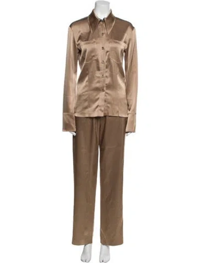 Pre-owned Nanushka Pant Set In Brown