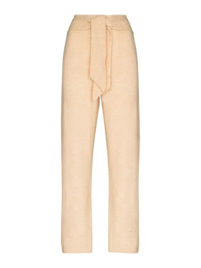 Nanushka Pantalón Casual In Color Carne Y Neutral