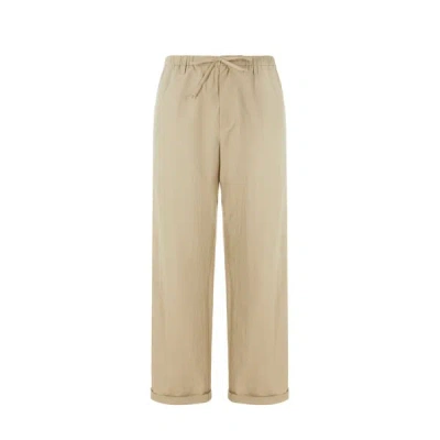 Nanushka Cotton-blend Trousers In Neutral