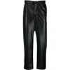 Nanushka Jain Trousers In Vegan Leather In Black