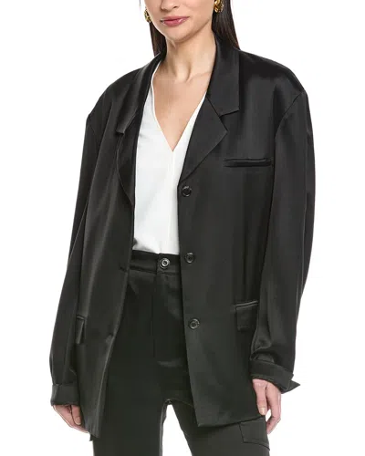 Nanushka Patri Boxy Oversized Blazer In Black