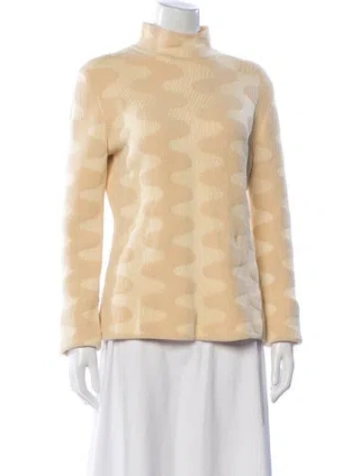 Pre-owned Nanushka Patterned Crew Neck Top In Yellow