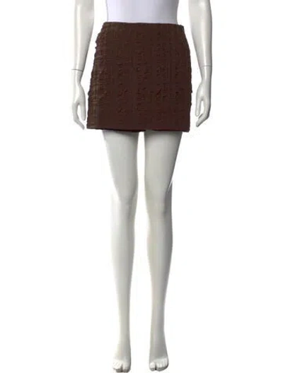 Pre-owned Nanushka Patterned Mini Shorts In Brown