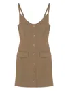 Nanushka Peitho Tailored Mini Dress In Brown