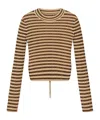 Nanushka Beige Perrie Top In Brown