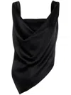Nanushka Petra Silk Top In Black
