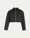 Nanushka Phebe Cropped Jacket In Black
