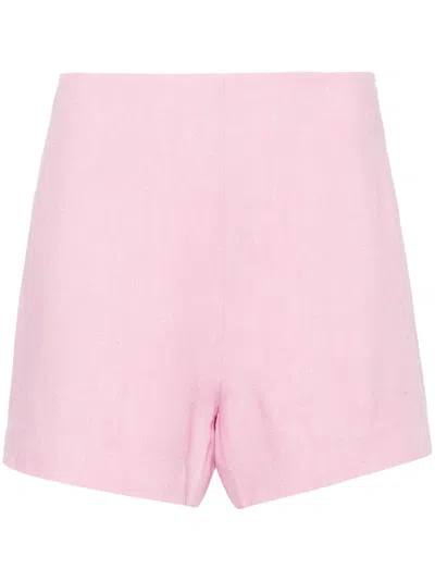 NANUSHKA PINK ELZA TWEED SHORTS