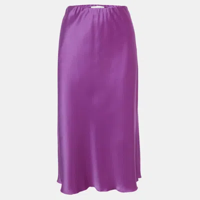 Nanushka Pink Satin Midi Skirt