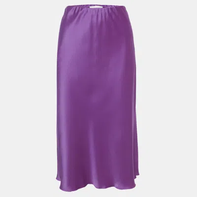 Pre-owned Nanushka Pink Satin Midi Skirt S