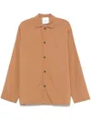 Nanushka Pinstriped Shirt In Brown