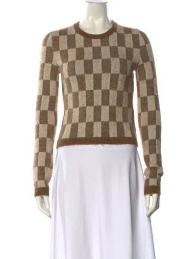 Pre-owned Nanushka Plaid Print Crew Neck Sweater In Multi