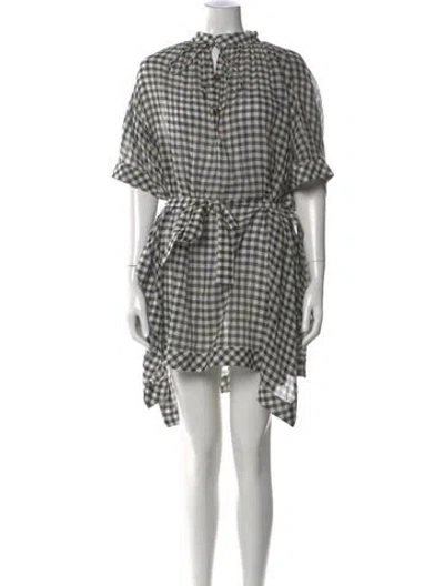 Pre-owned Nanushka Plaid Print Mini Dress In Multi