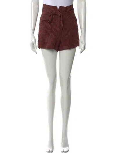 Pre-owned Nanushka Plaid Print Mini Shorts In Brown