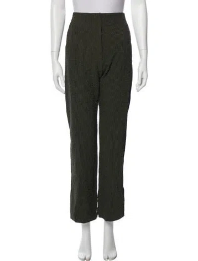 Pre-owned Nanushka Plaid Print Straight Leg Pants In Green
