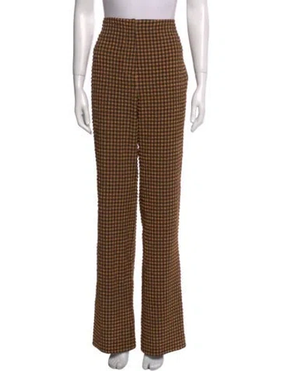 Pre-owned Nanushka Plaid Print Straight Leg Pants In Multi