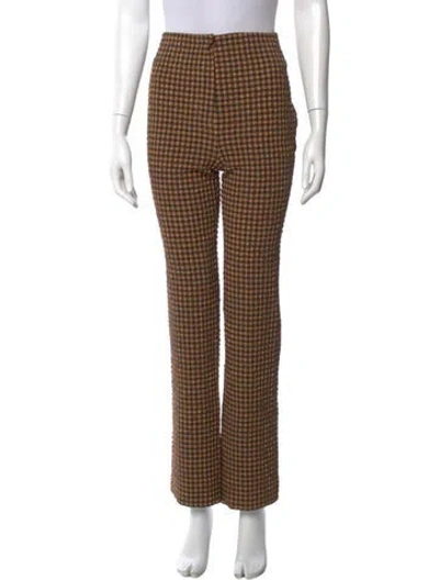 Pre-owned Nanushka Plaid Print Wide Leg Pants In Multi