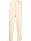Nanushka Pleat-detail High-waisted Trousers In Brown