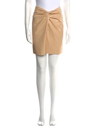 Pre-owned Nanushka Pleated Accents Knee-length Skirt In Neutral