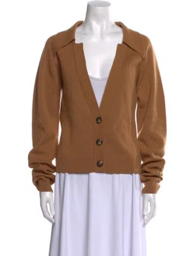 Pre-owned Nanushka Plunge Neckline Sweater W/ Tags In Brown