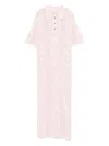 Nanushka Polo Neck Patterned Dress In Pink