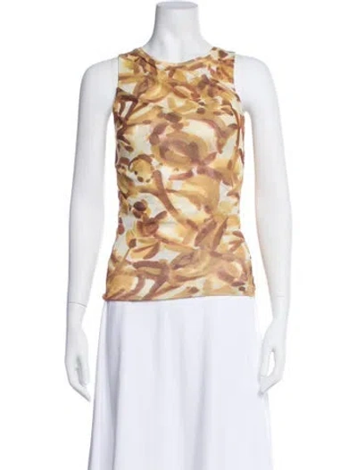 Pre-owned Nanushka Printed Bateau Neckline Top In Multi