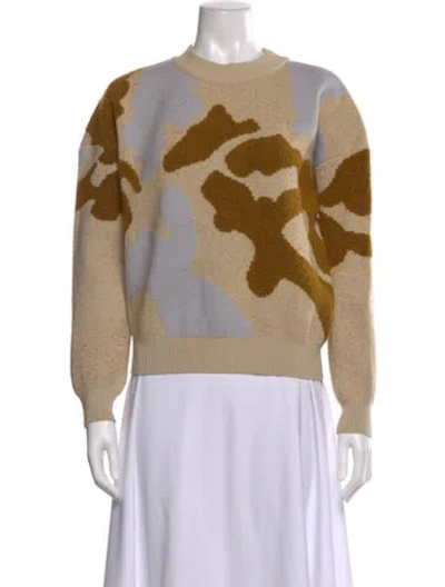 Pre-owned Nanushka Printed Crew Neck Sweater In Neutral
