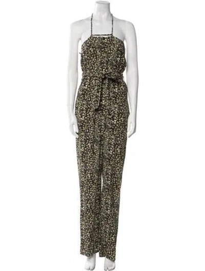 Pre-owned Nanushka Printed Halterneck Jumpsuit In Black