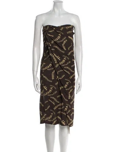 Pre-owned Nanushka Printed Knee-length Dress In Multi