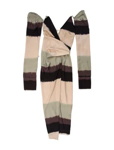 Pre-owned Nanushka Printed Knee-length Dress In Neutral