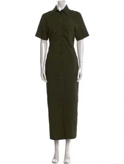Pre-owned Nanushka Printed Long Dress In Green